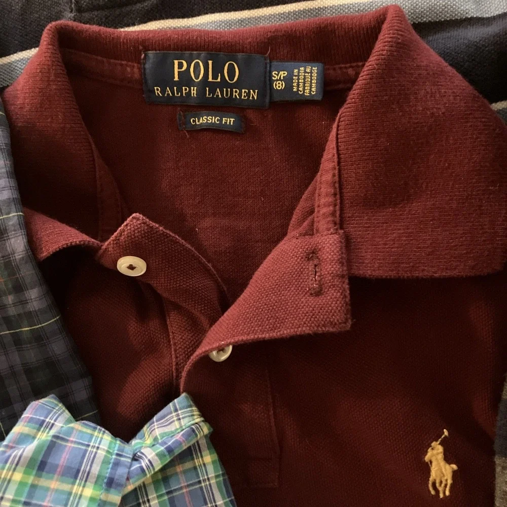 Boys Ralph Lauren Size 8 lot of 4 Shirts W/ 1 Quarter Zip And Polos Short Long